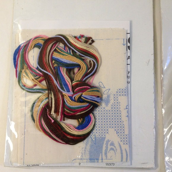 (2) Vintage Dimensions Cross Stitch The Greatest Catch Happiness is USA New - Picture 6 of 7